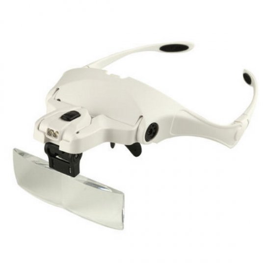 Head Magnifying Eyeglasses Magnifier with LED Light - Click Image to Close