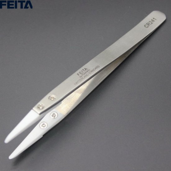 Feita CR241 Anti-acid Ceramic Stainless Steel Tweezer - Click Image to Close