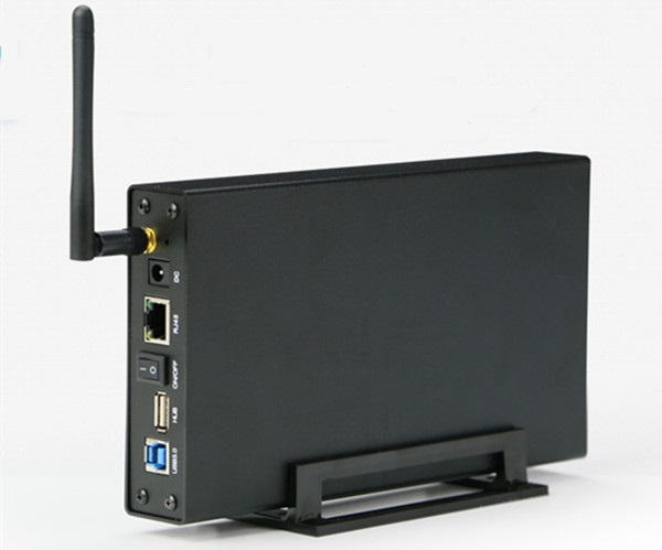 3.5" USB3.0 External HDD Enclosure with WIFI Router NAS - Click Image to Close