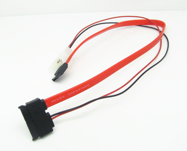 Micro SATA - SATA Cable with LP4 Power - Click Image to Close