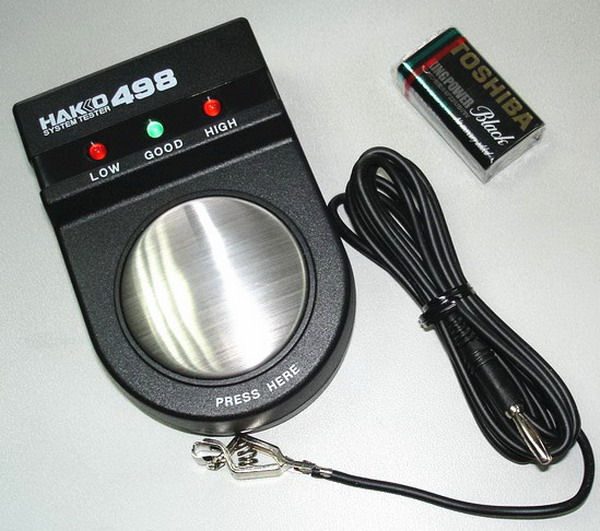 HAKKO 498 System Tester Electrostatic Wrist Strap - Click Image to Close