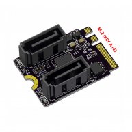 Adapter M.2 A+E Key to Dual SATA3.0 7pin Male