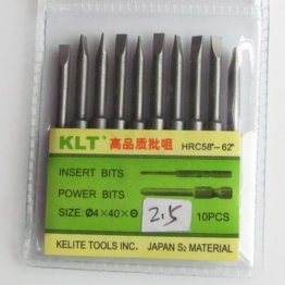 10pcs Slotted Screwdriver Bit Φ2.5mm