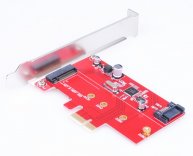 Adapter NGFF M.2 SSD Key B + SATA Data to PCI-E 4X