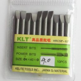 10pcs Slotted Screwdriver Bit Φ4.0mm