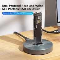 Dual Protocol M.2 Portable SSD Enclosure