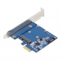 Adapter mSATA Female & SATA Male to PCI-E