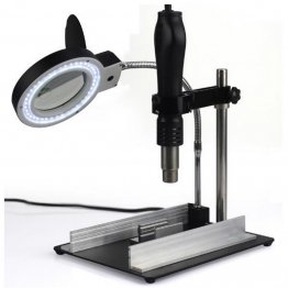 8X 40LED Lights Desktop Magnifier w/ Hot Air Gun Holder