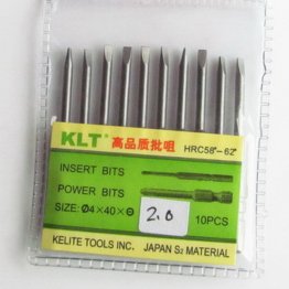 10pcs Slotted Screwdriver Bit Φ2.0mm