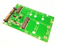 2 in 1 PCI-E 2 Lane M.2 (NGFF) & mSATA SSD to SATA3 Adapter