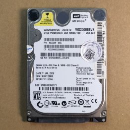 WD2500BEVS/2.5"/HHYT2BBB/Thailand/701499