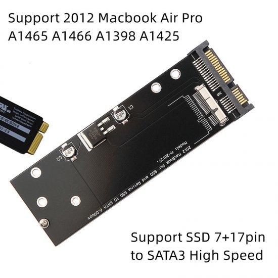 Adapter 7+17pin SSD to SATA Male for Macbook Air Pro 2012 - Click Image to Close