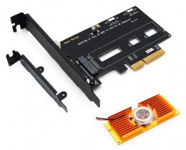 Adapter NGFF M.2 NVME PCI-E SSD to PCI-E 3.0 4X with Fan