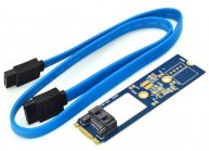 Adapter M.2 NGFF to SATA 7pin Data Horizontal with Cable